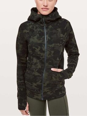 lululemon athletica Scuba Hoodie - Dark Camo Green